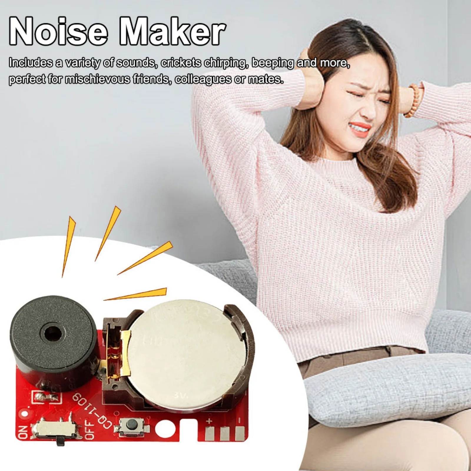 Cricket Noise Maker Prank Hide Annoying Buzzer Office Noisemakers Irritating Sound Maker Mini Beeping Funny Device Supplies - Image 6