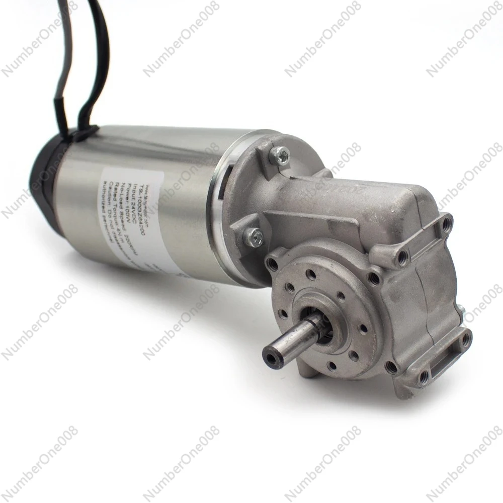 100W 24V DC Automatic Door Motor with Encoder, Worm Gear Reducer for Sliding Gate & Hotel Door System