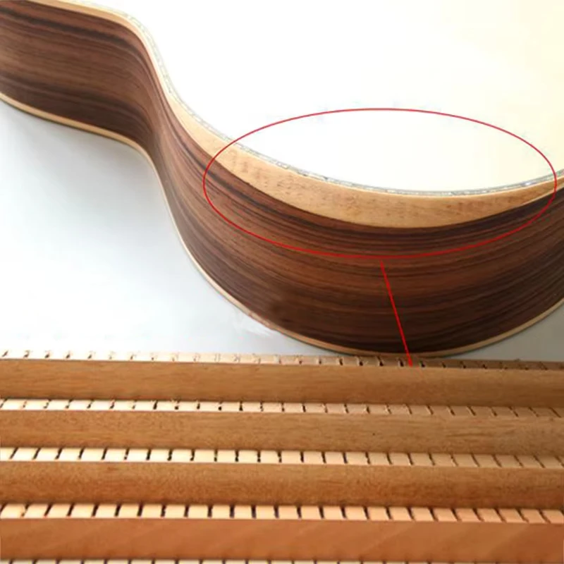 4Pcs Guitar Inner Binding Linings, Beveled Lining Edge Trim Strip, 420mm Length, Luthier Inlay Replacement Accessory