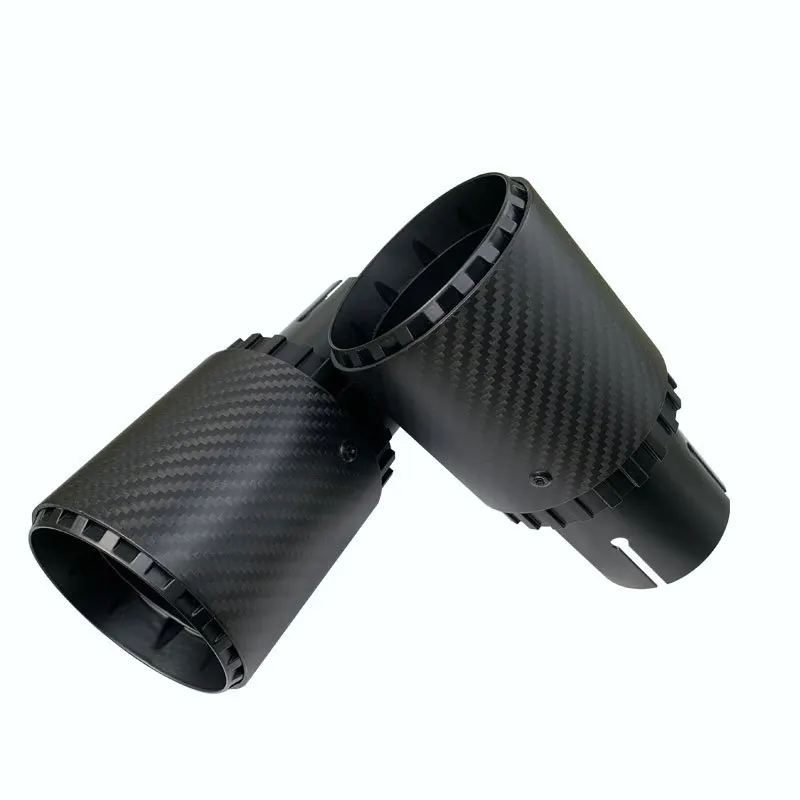 

Full dumb black 89 101mm car suitable for modified exhaust pipe carbon fiber tail throat pinion bullet new product