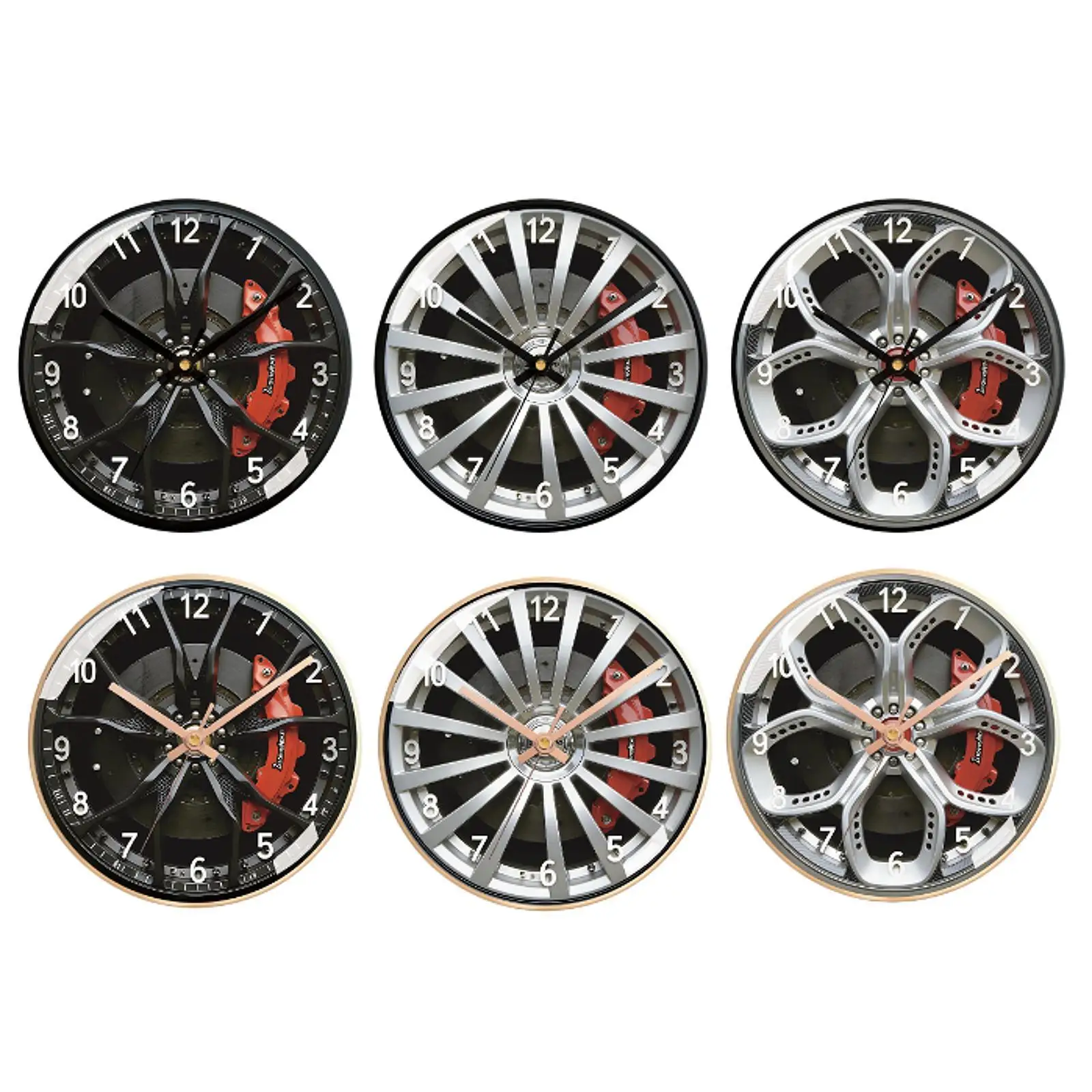 Wheel Wall Clock Gifts Modern Home Decor Ornament Quiet Round Clock Garage Wall Clock for Living Room Mechanic Shop Office Home