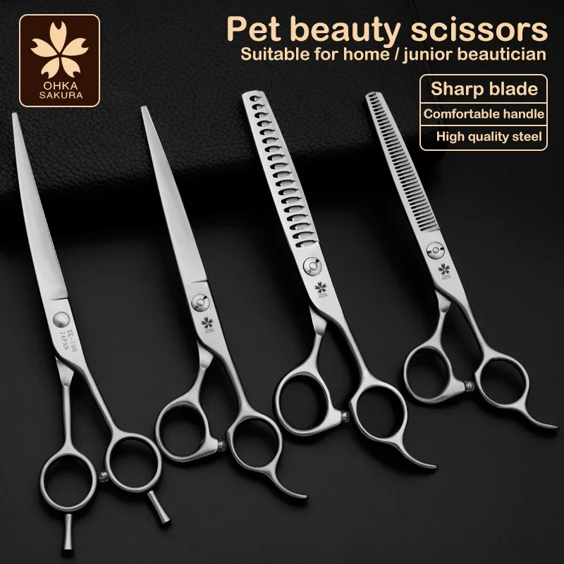 Pet Scissors Trimming Straight Shears  grooming shears  caes acessorios  goma para tijeras  grooming scissors for groomer