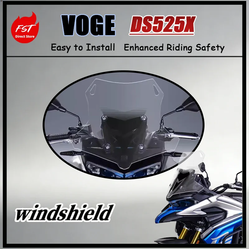 

Ветровой дефлектор для мотоциклов Voge DS525X DS625X Adventure, высокий, широкий, из поликарбоната, увеличенной высоты, импортный аксессуар