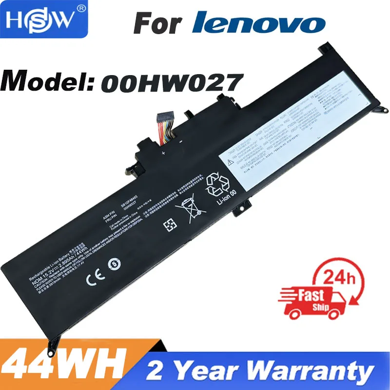 

00HW027 Laptop Battery For Lenovo ThinkPad Yoga 370 X380 260 SB10K97591 SB10K97590 01AV434 01AV433 01AV432 15.2V 44WH