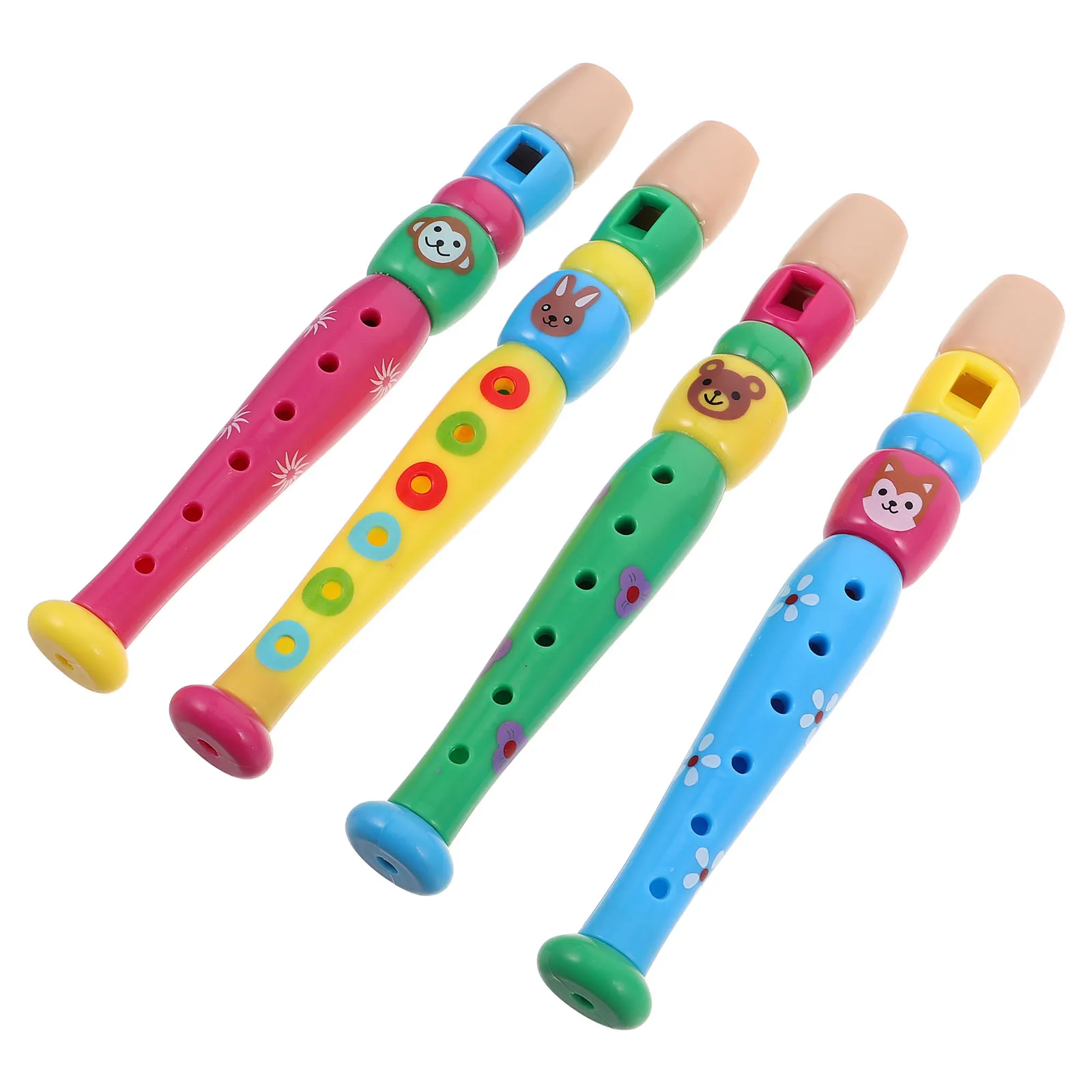 4 個フルート楽器フルート子供楽器プラスチッククラリネット初心者木管楽器おもちゃサウンド練習