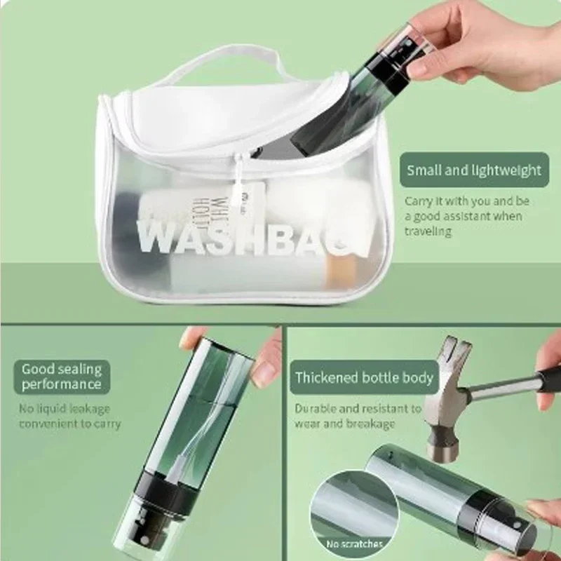 10 Stuks 30 Ml-100 Ml Mini Transparante Plastic Spuitflessen Draagbare Reizen Cosmetische Fijne Mist Spray Containers voor Vloeibare Alcohol