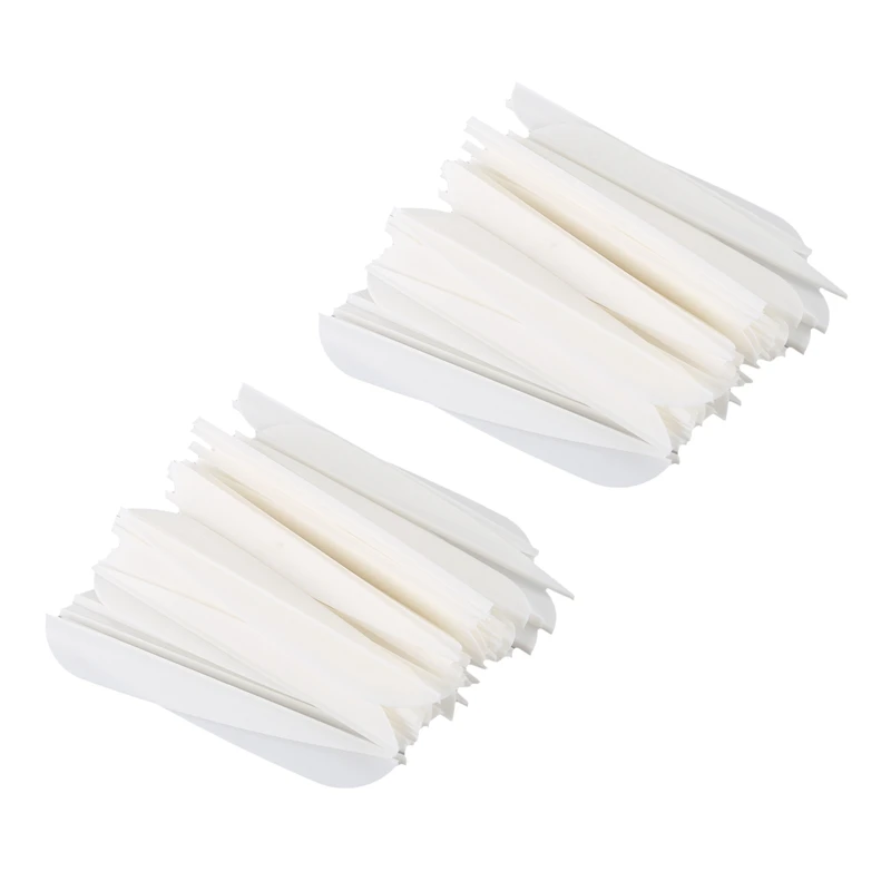 

Arrows Vanes 4 Inch Plastic Feather Fletching For DIY Archery Arrows 100 Pack(White)