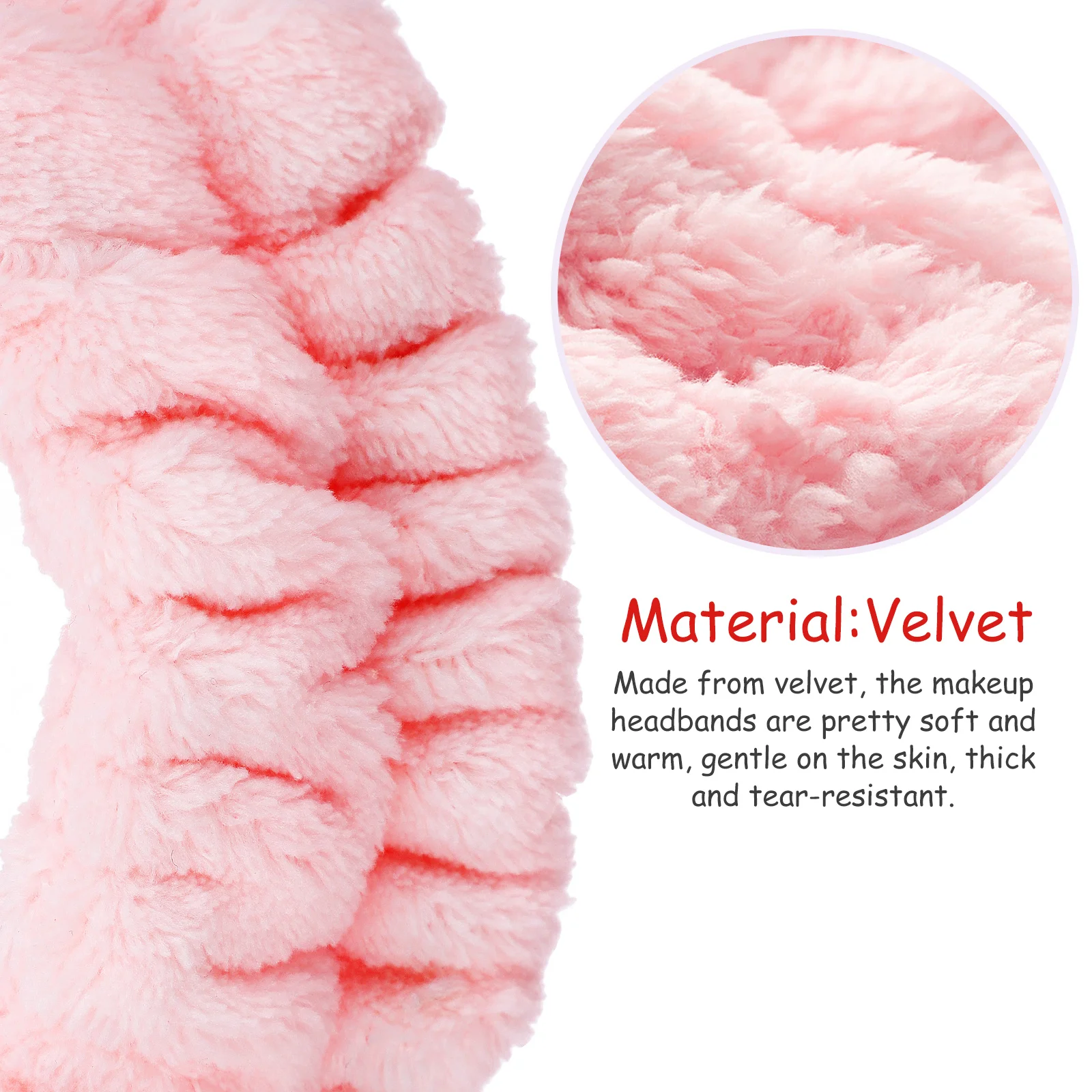 

3 Pcs Headband Make up Headbands Care Spa Makeup Face Washing Coral Fleece for Skincare