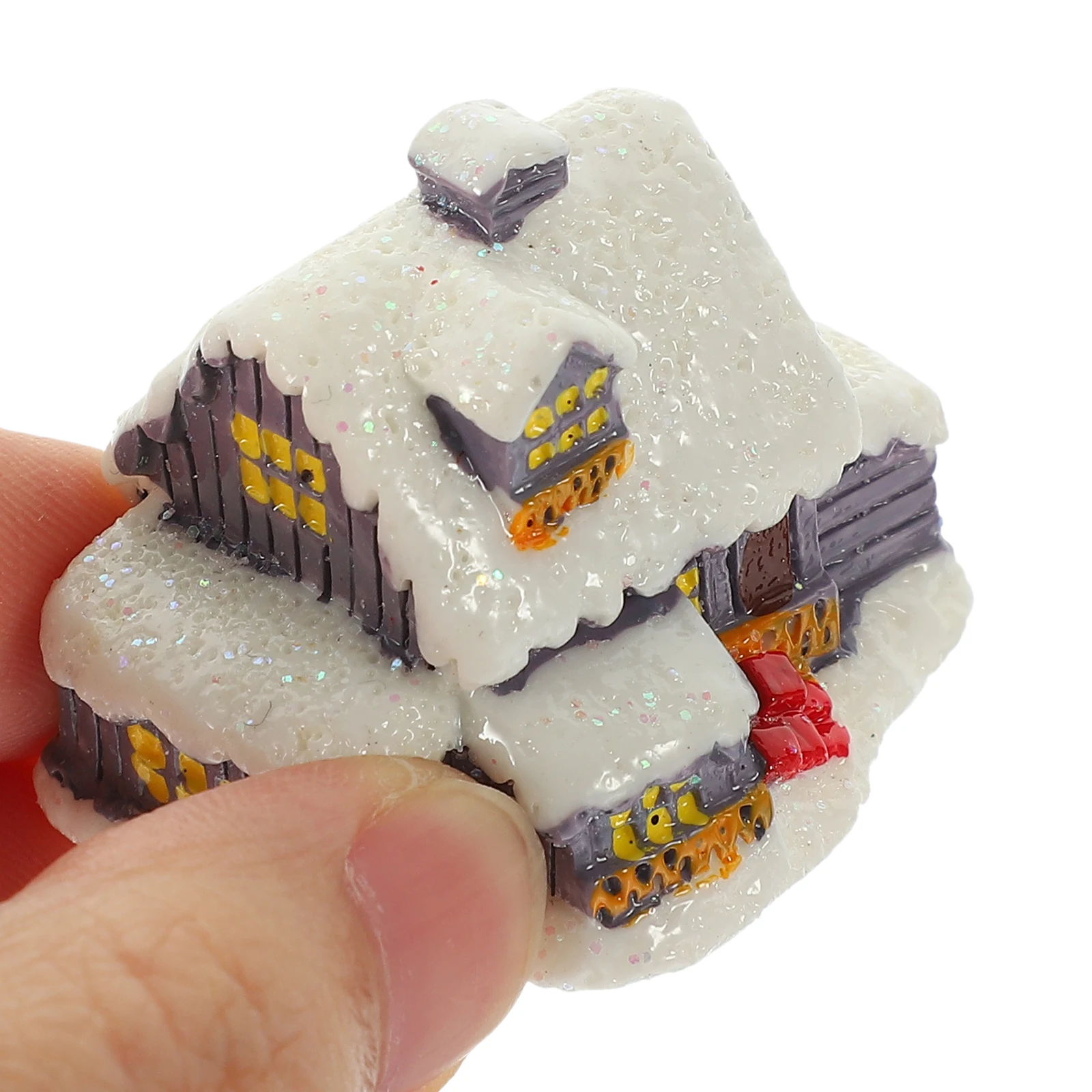 

Christmas Village Accessories Tree Decoration Miniatures Figurines House Resin Little
