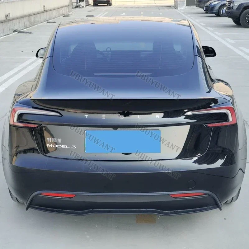 ForTesla Model 3 2020-Up Glossy Black Rear Trunk Lid Car Spoiler Wings Car Tuning Accessories Part