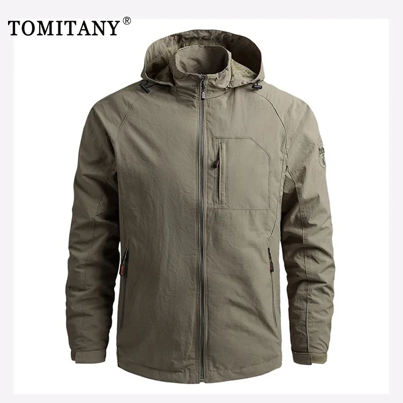 Men Coat Jackets Men's Jacket 2024 Autumn New High Quality Outdoor Waterproof Hooded Casual Windbreaker Hiking Clothing Size 5XL