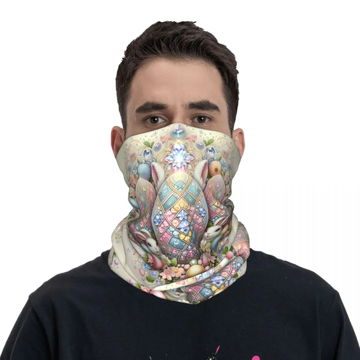 Easter Egg Scarf Neckerchief Neck Face Mask Polyester