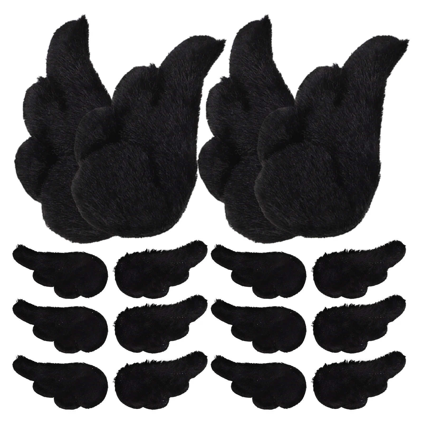 

4pcs 4 Count Diy Hair Accessories Christmas Ornaments Making Supplies Angel Wing Patches