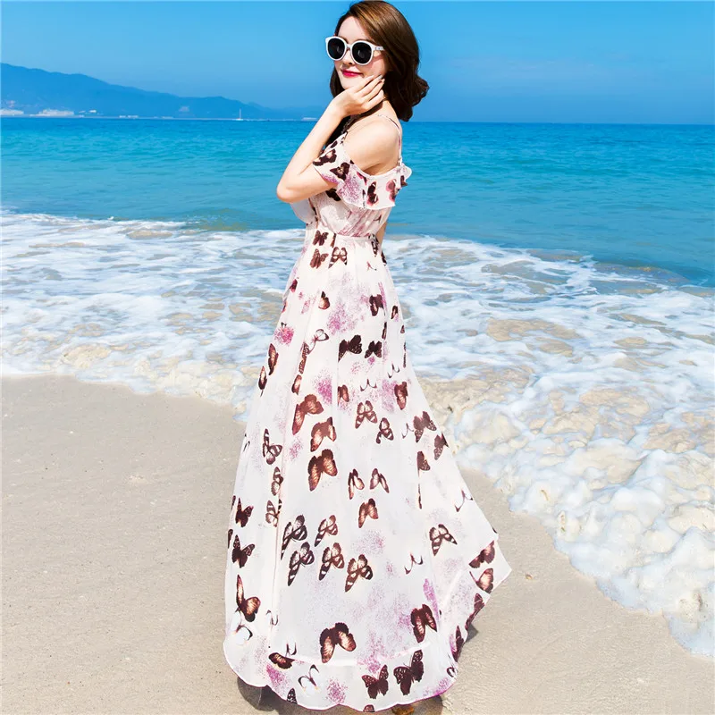 Zomer 202 Red n Long Beach Dr Dames Vaion-jurk Asymmetrische zoom V-Ne Hoge taille A-lijn rok Sle