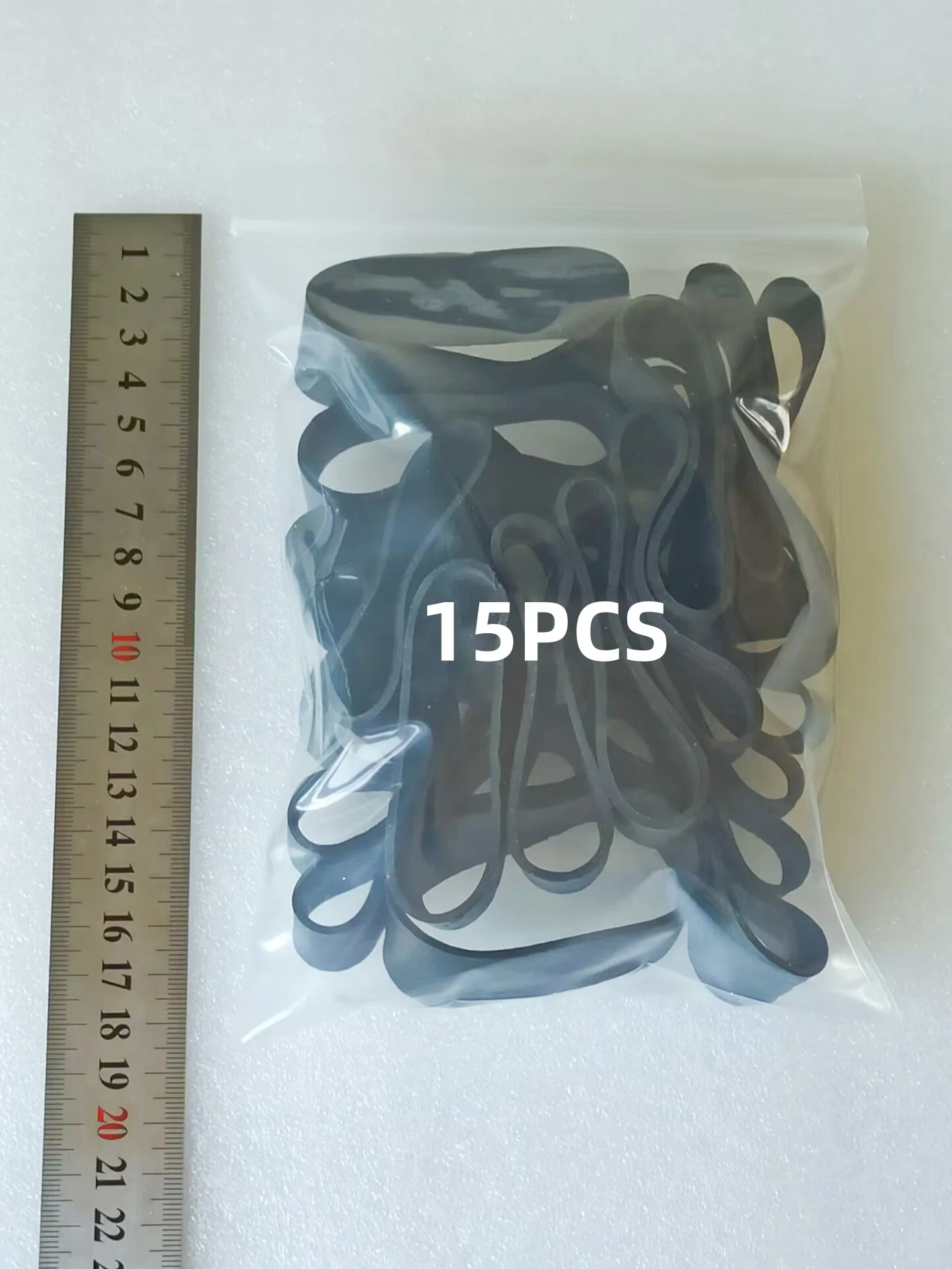 Zware, brede, zwarte tactische elastiekjes, diameter 5,5 cm, sterk, dik, elastisch.