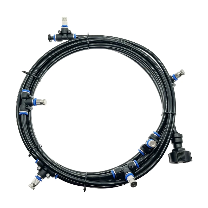 

DIY Garden Water Sprayer Nozzle with Quick Connection 10-20M Misting System for Patio Umbrella Trampoline Greenhouse Cooling