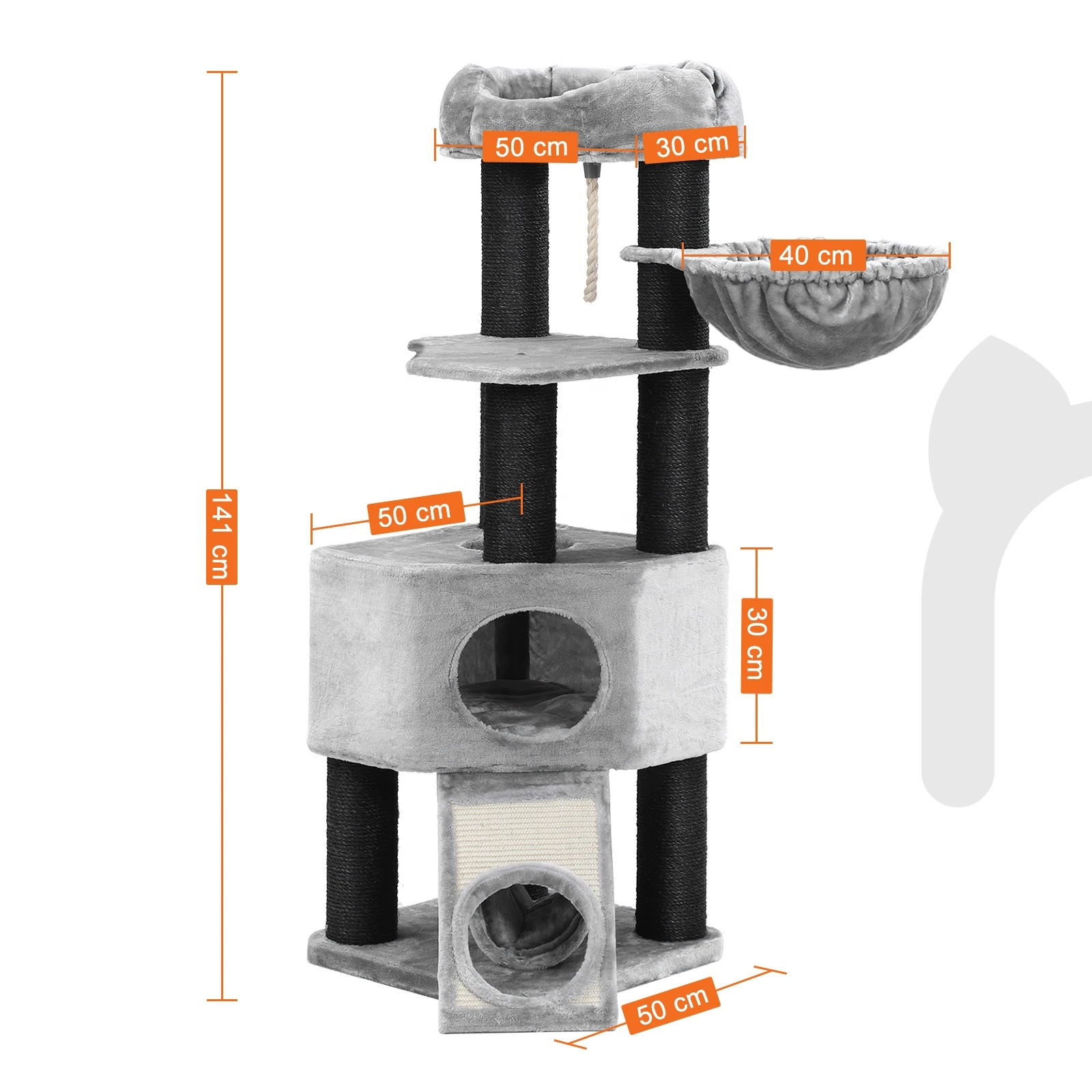 # Sağlam Tırmanan Kedi Ağacı K - Cat Scratching Post Sisal Tree Tower incelemesi ve fiyatı