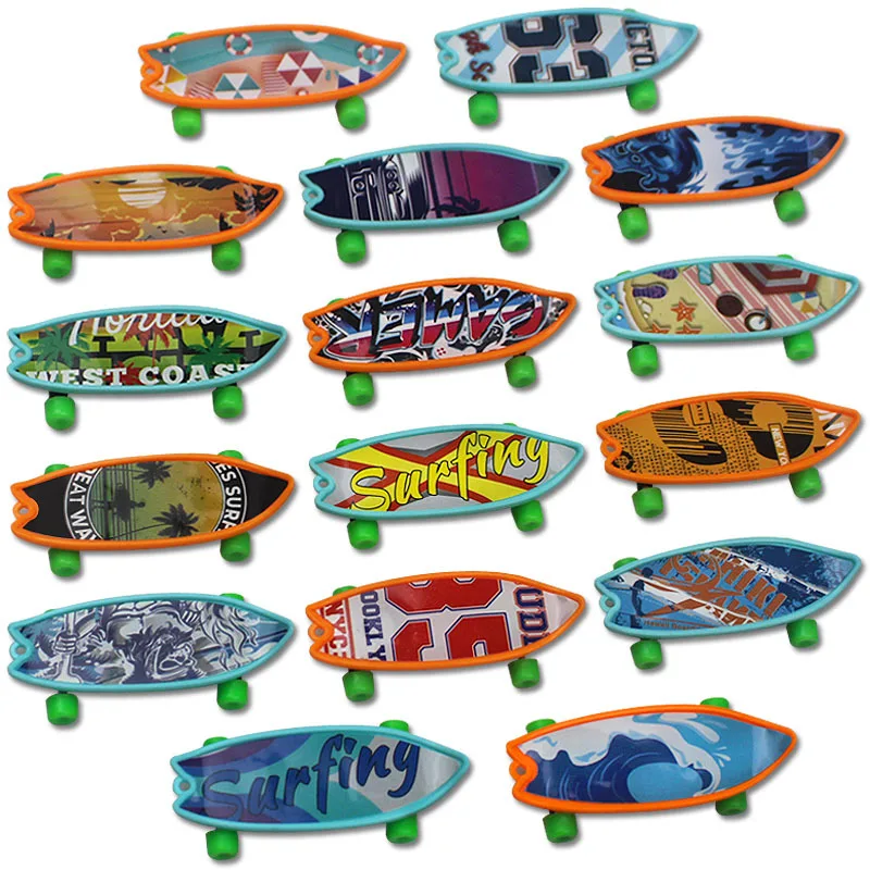 20 unids/bolsa Mini monopatín de juguete colorido patines de dedo juguete educativo descompresión dedo monopatín escritorio pequeño juguete
