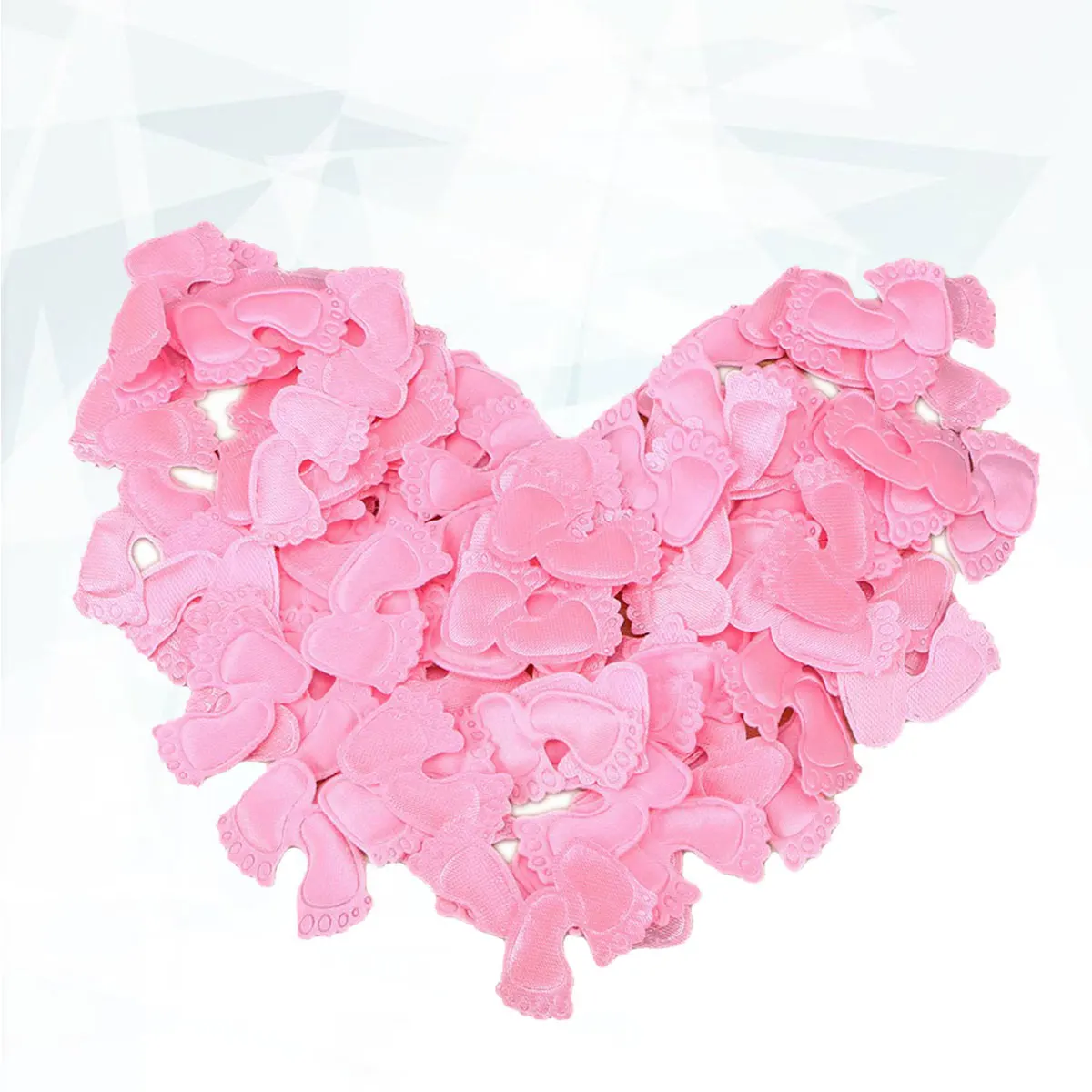 100 قطعة من القماش الصديق للبيئة لبصمة القدم الوردية لاستحمام الطفل وأعياد الميلاد وديكور قصاصات القدم وطباعة القدم