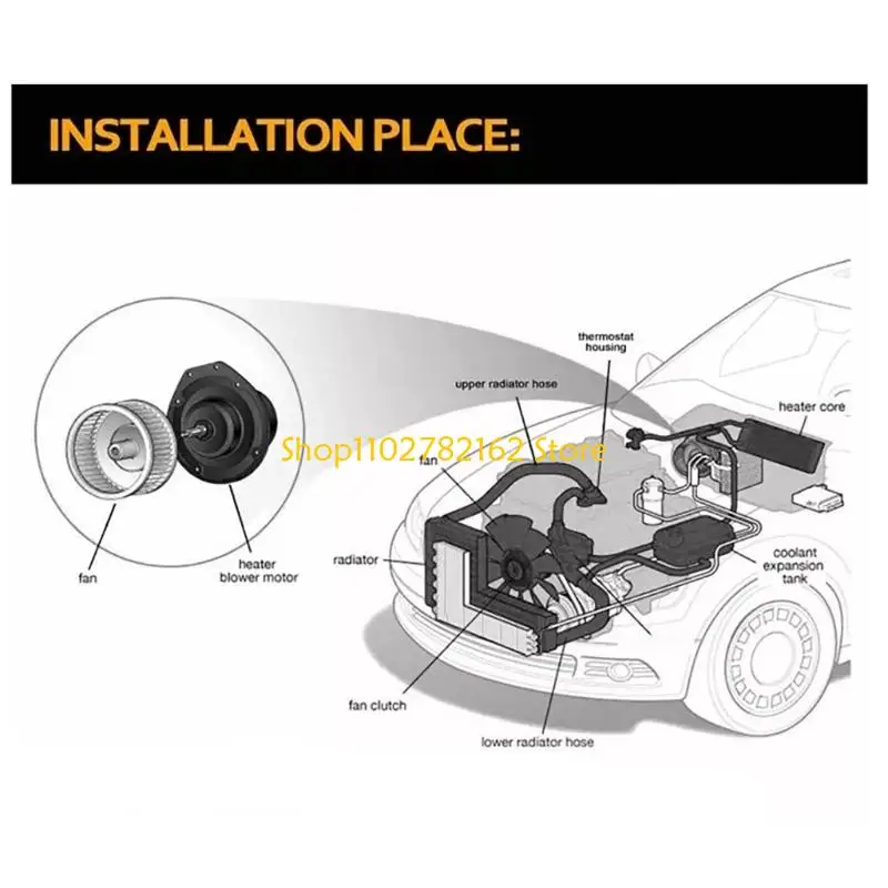 547B 2490RPM 971132F000 228W 12V HVAC Heater Blower Motor Replacement 19A Current Output Suitable For Cerato 2004-2009 PP