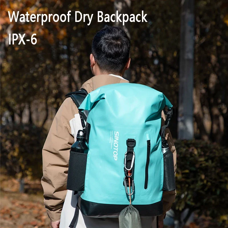 30L Waterproof Backpack Heavy Duty Hiking Backpack Roll-Top Closure Waterproof Bag Cushioned Dry Bags Wet Bag for Hiking Camping