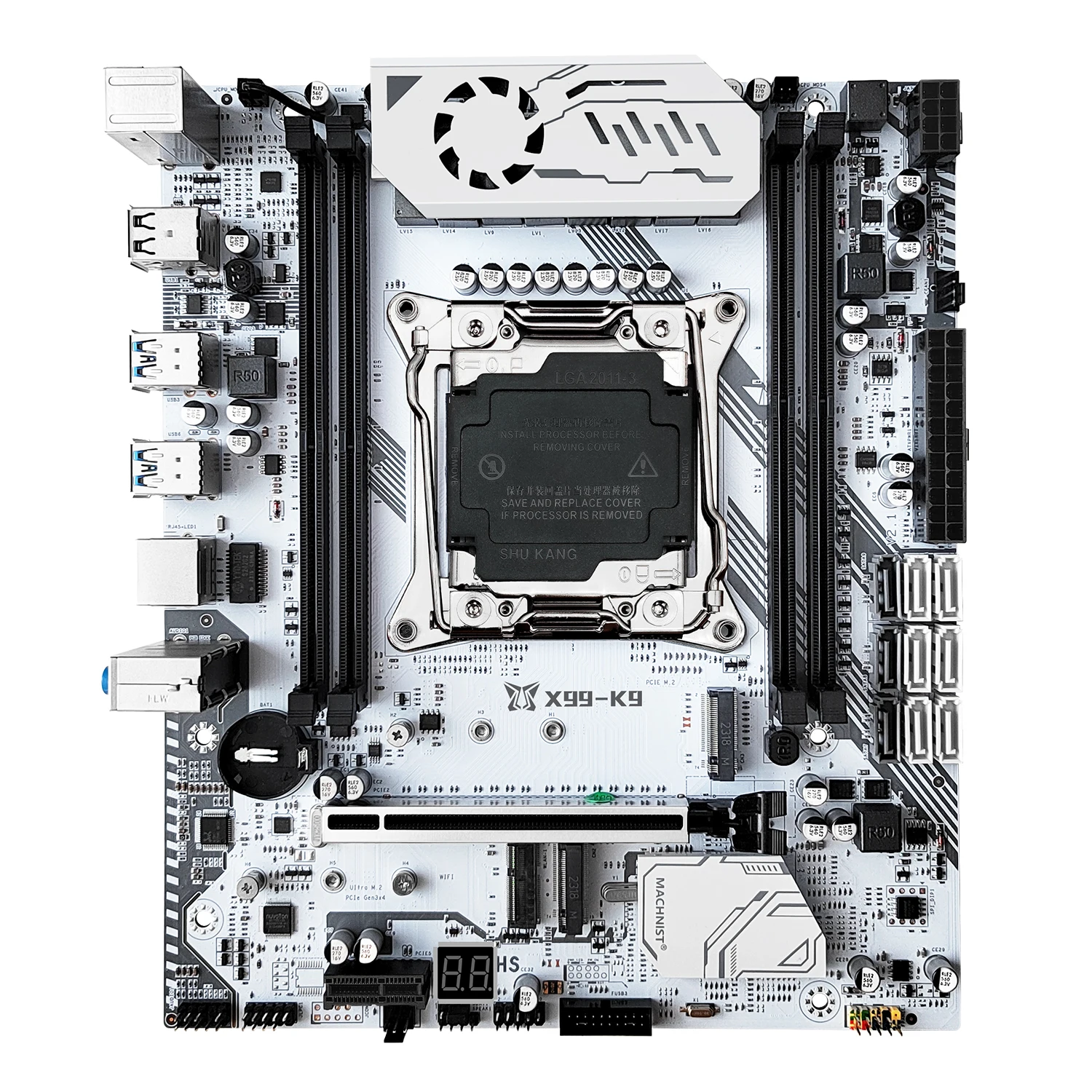 Imagem -03 - Conjunto de Placa Mãe Lga 20113 Xeon e5 2683 v4 Cpu Kit 64gb de Ram Ddr4 Ecc 2400mhz Nvme M.2 Quatro Canais k9 Machinist-x99