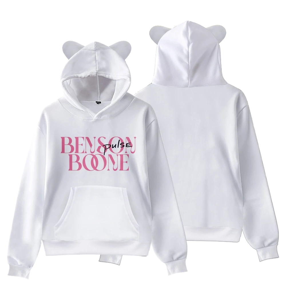 

Benson Boone Pulse Cat Ear Hoodie Women Men Long Sleeve Sweatshirt Casual Cute Pullover Clothes