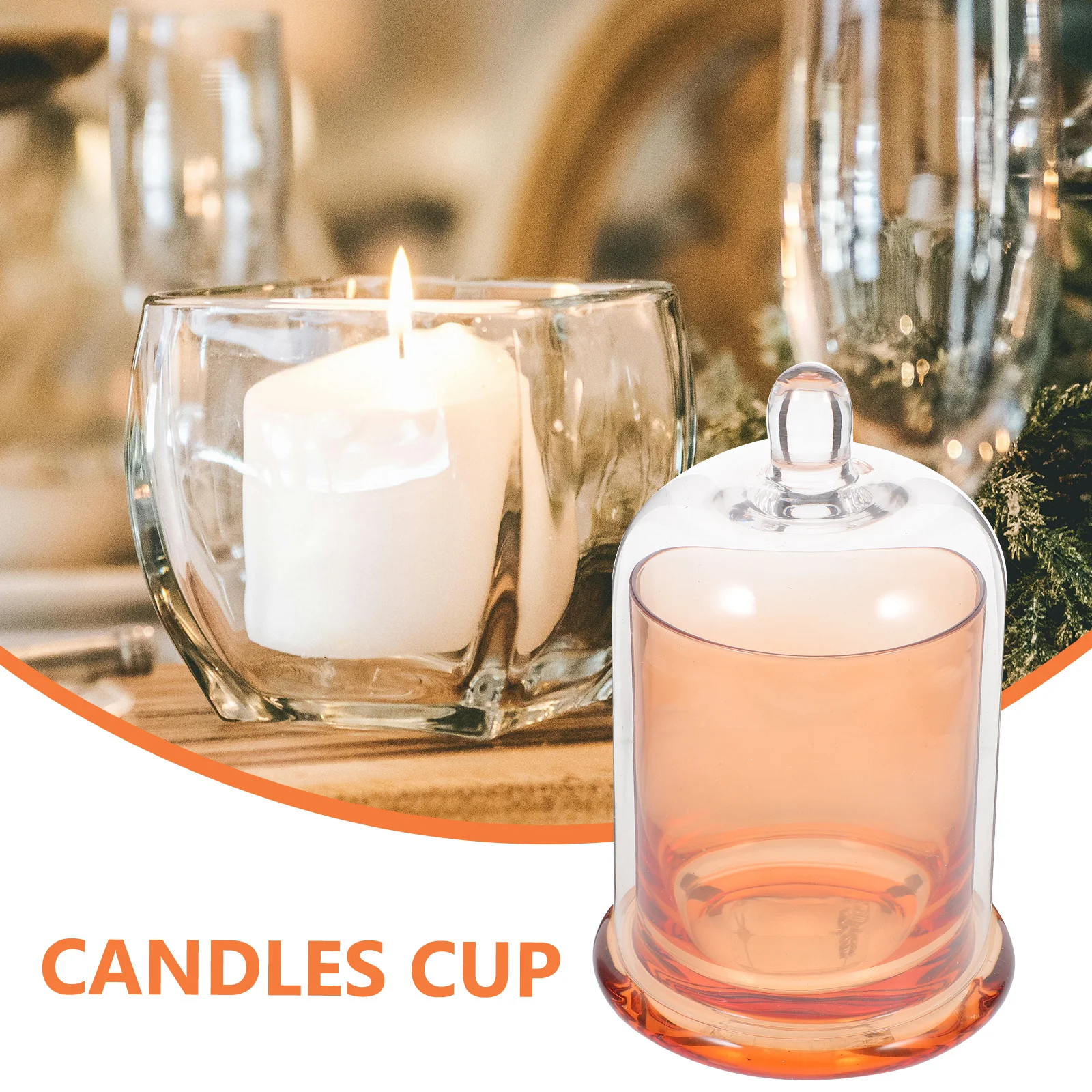 

Glass Holder with Dome Transparent Home Decor for Bedroom Living Room Office Romantic Atmosphere Decoration Craft