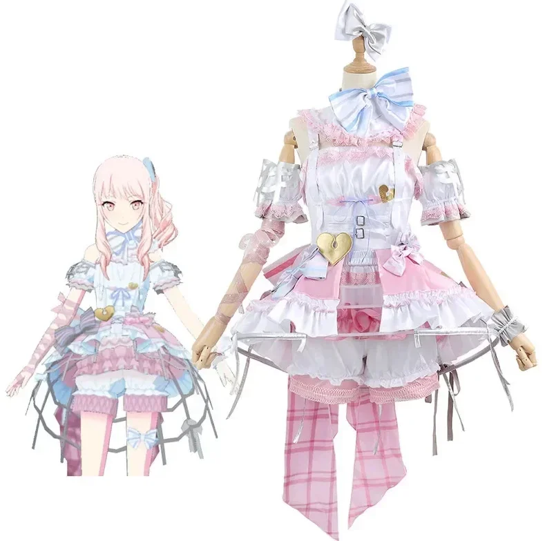 

Project Sekai Colorful Stage Akiyama Mizuki Cosplay Costume Party Christmas Halloween Carnival Girl Dress Anime Set