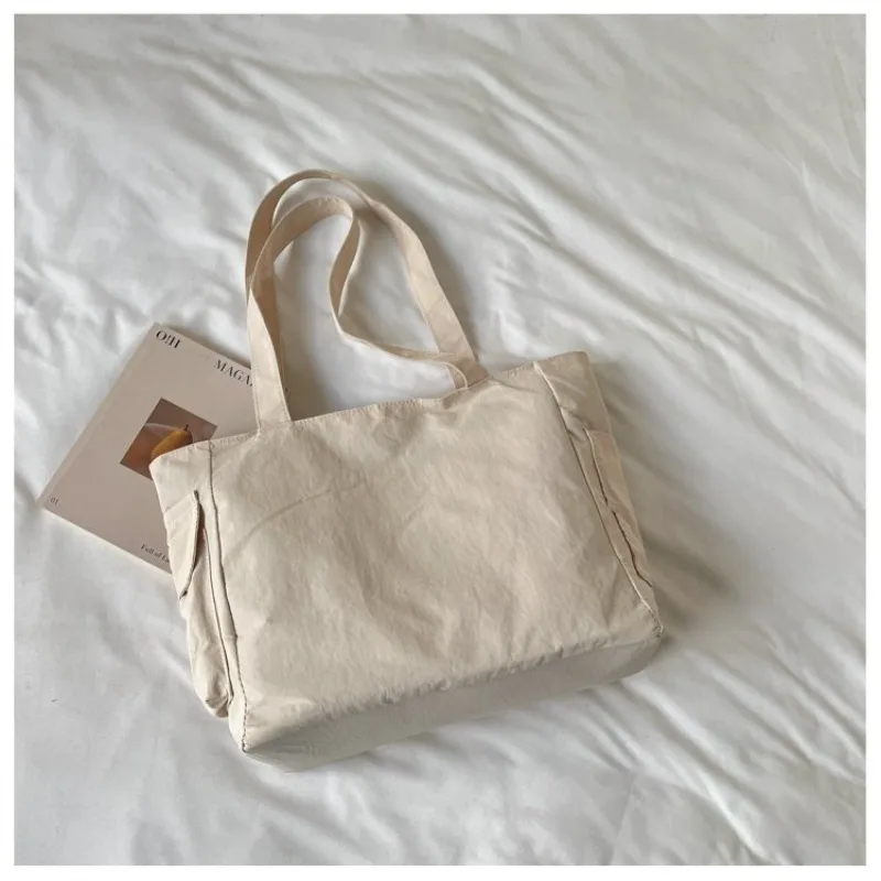 CEEKAY Nylon-Tragetasche mit Reißverschlussfach vorne, Seilanhänger, Tragegriff, vielseitig einsetzbar, für den täglichen Gebrauch, lässig, große Kapazität, Damenhandtasche – Detail 10