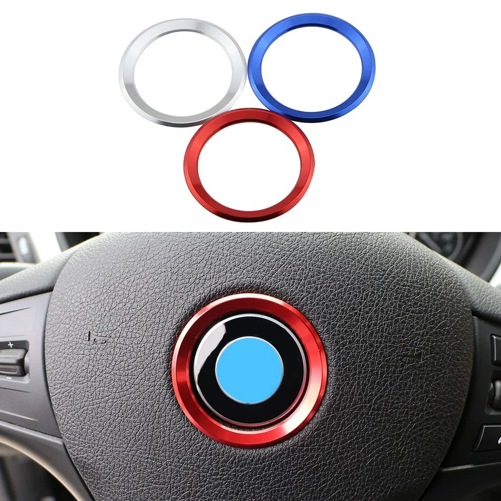 Car Steering Wheel Logo Trim Circle Sticker for BMW M3 M5 E36 E46 E60 E90 E92 X1 F48 X3 X5 X6 F30 F20 G01