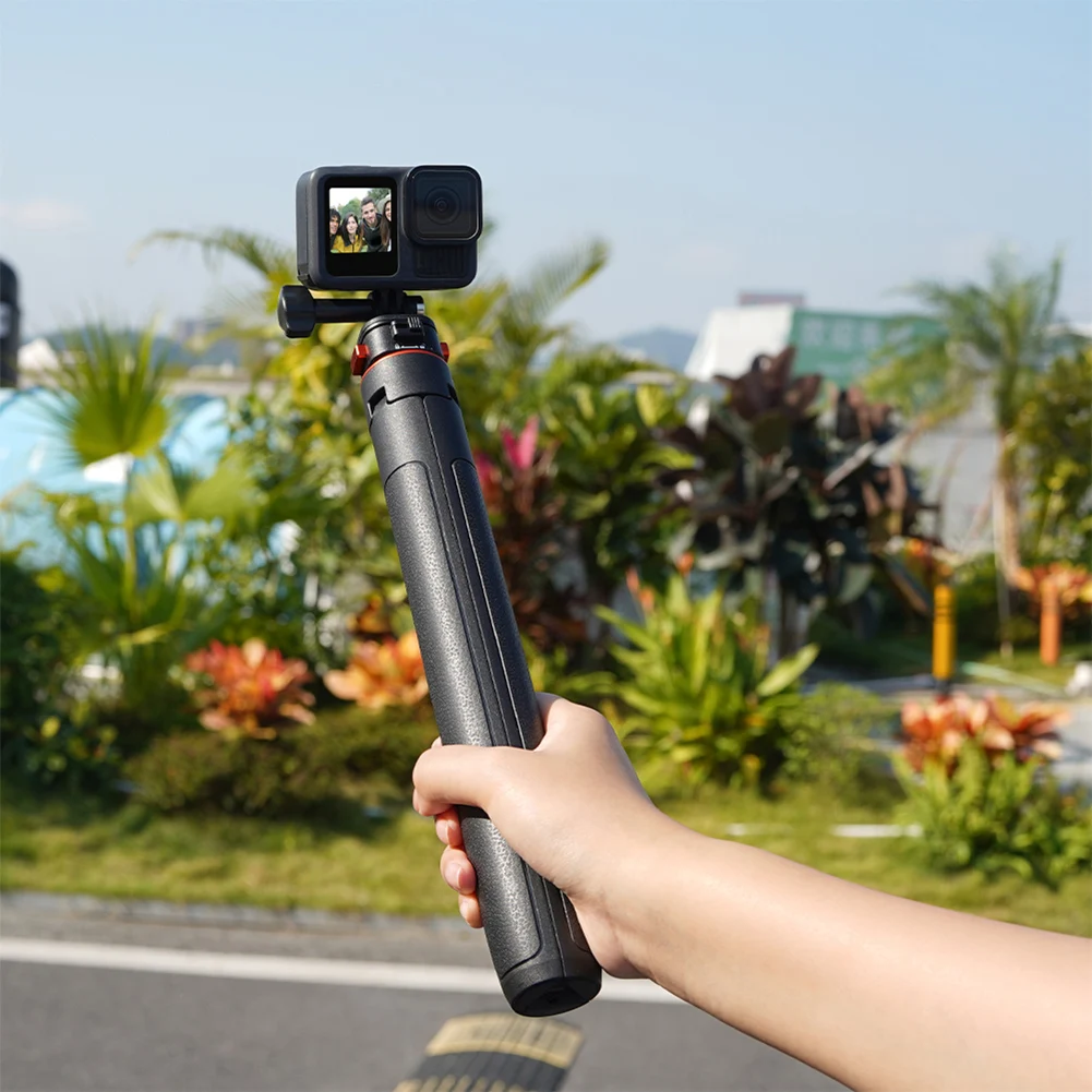 تمديد قضيب ترايبود تمديد Selfie عصا المحمولة حامل ثلاثي القوائم ل DJI Osmo Action 5 Pro/Insta360 X4 ل DJI Osmo Action 5 Pro