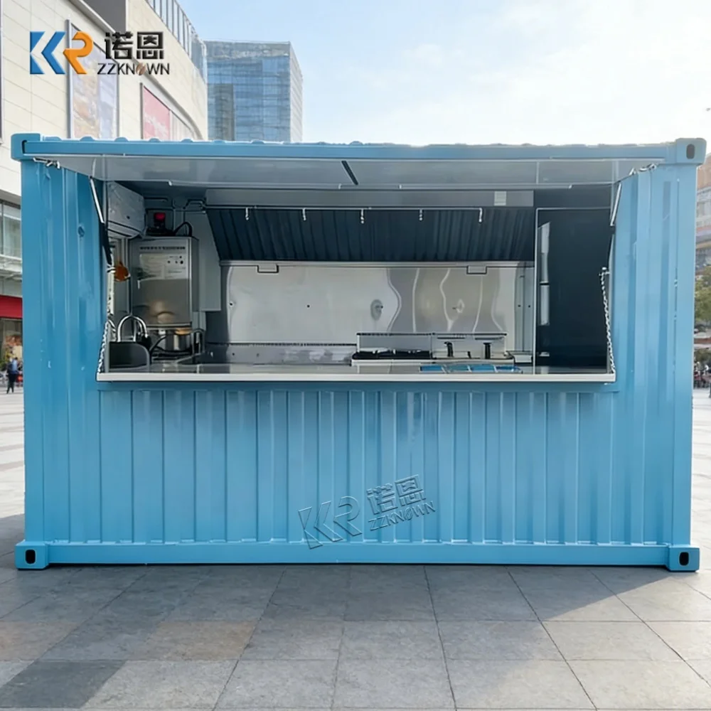 

Customized Outdoor Kitchen Commercial Container Portable Kitchen Street Cafe Portable Bar Business Use Exquisite Cabin
