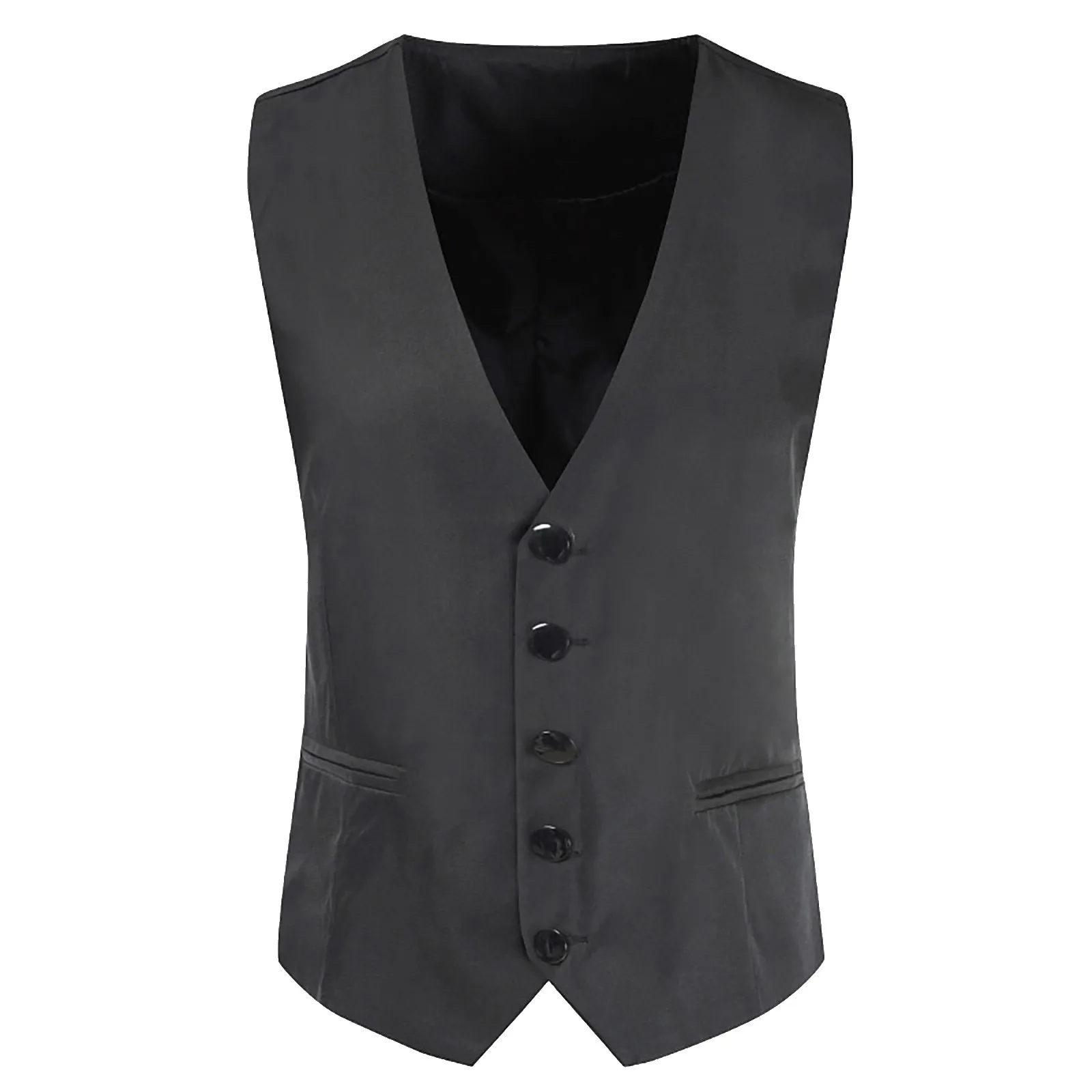 Vintage Regular Slim For Wedding Banquet Prom Men Suit Vest 2024 Fashion Black For Men Vest Solid Casual Business Waistcoat