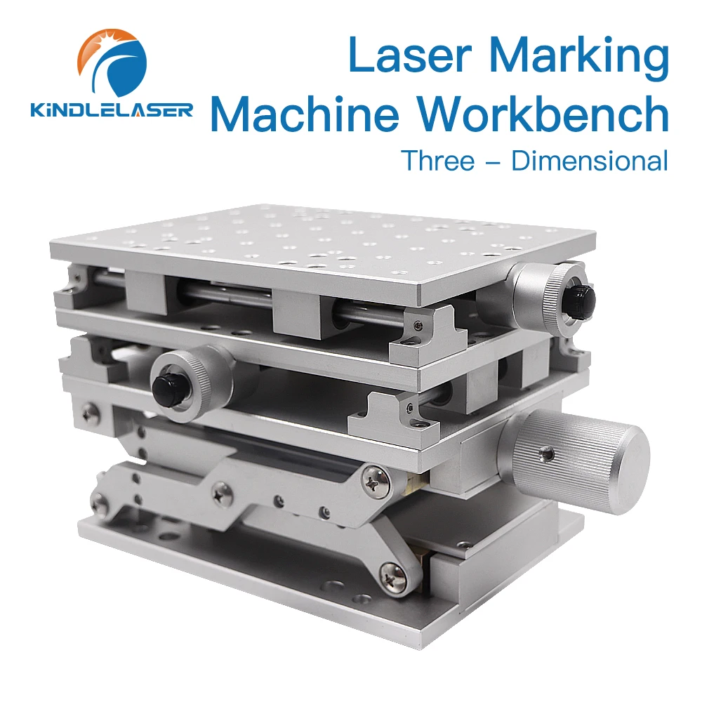 KINDLELASER 3D Laser Marking Machine Workbench XYZ Axis 210x150x150mm Height 150-275mm for Fiber Laser Machine Machine