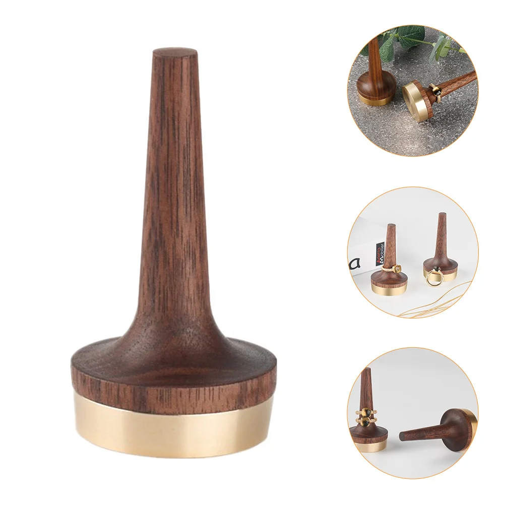 

1 шт., латунная полка из цельного дерева, подставка для ювелирных изделий, полка для демонстрации ювелирных изделий из орехового дерева для держателя колец, женский подарок на день Святого Валентина