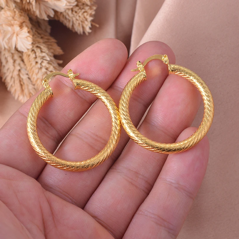 Africa Gold Color earrings For women Girls  Jewelry Ghana Nigeria Congo Sudan Somalia Uganda Zimbabwe Zambia Liberia