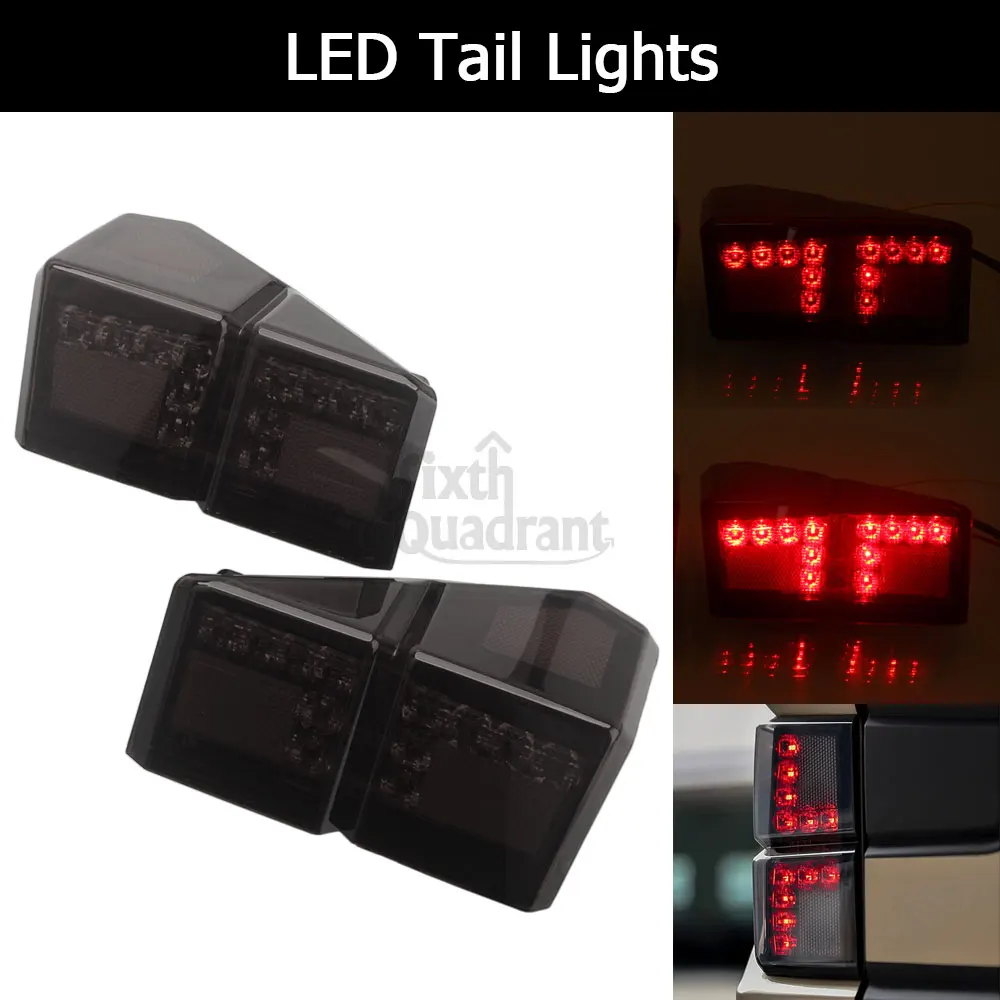 

12V LED Rear Tail Light Red/Smoke ABS PC Car Accessories 1 Pair Fit for RANGER CREW XP 1000 NorthStar Edition Premium 2021-2025