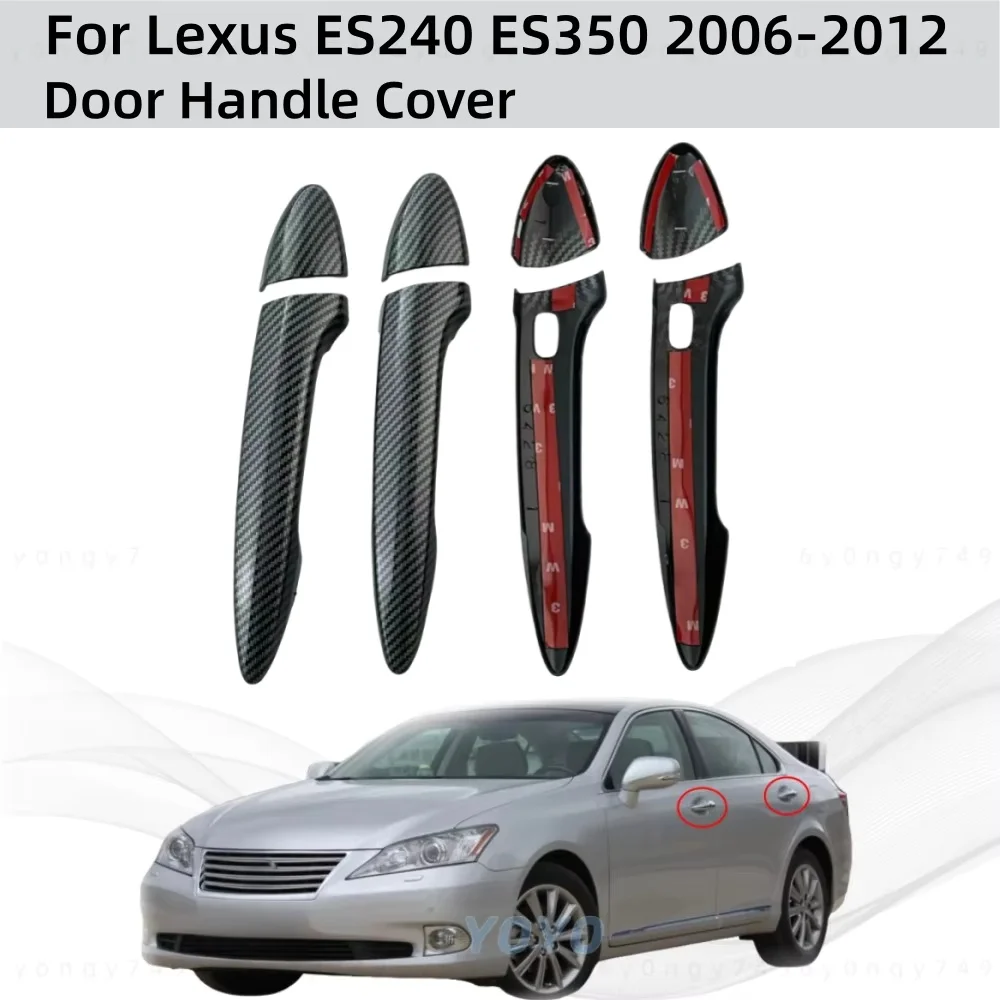 

ABS Carbon Car Accessorie Plated Exterior Door Handle Cover Trim Paste Style For Lexus ES240 ES350 2006 2007 2008 2009 2010 2012
