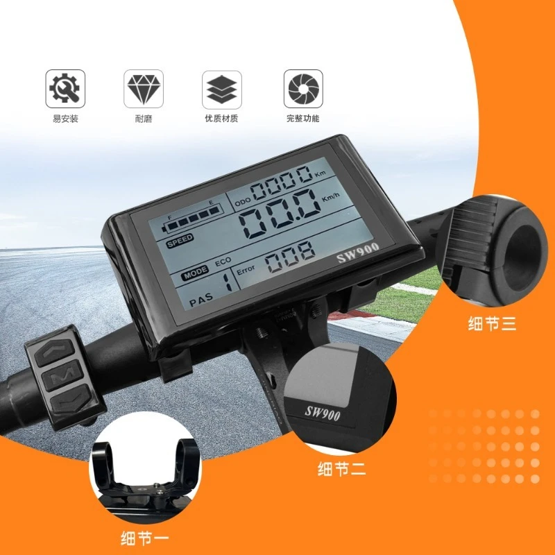 Ebike SineWave Three mode controller 36V 48V 52V 35A Electric Bicycle Controlle with Screen LCD SW900 Display Kit