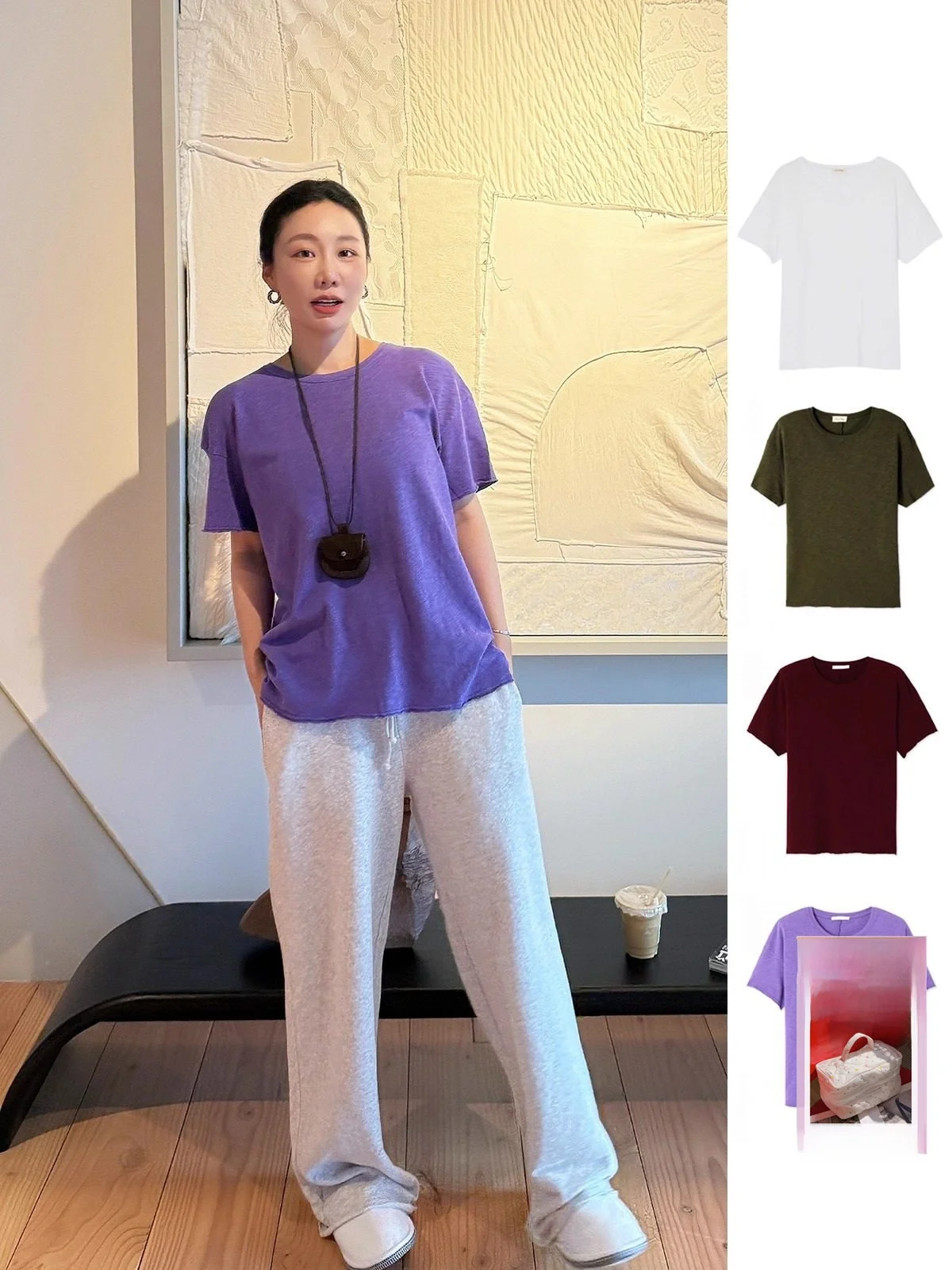 

Футболка с коротким рукавом и маленьким воротником в американском винтажном стиле DEARSOCUTE: Простая, однотонная, свободного кроя, для повседневной носки.