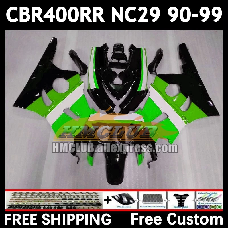 Bodywork For HONDA CBR400 CBR 400 repsol green RR 400RR 90 91 92 93 94 104No.97 CBR400RR NC29 1995 1996 1997 1998 1999 Fairings