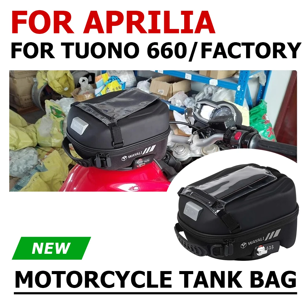 For Aprilia 660 Tuono 660 Factory Tuono660 2022 2023 Accessories Fuel Tank Bag TankLock Racing Bags Waterproof Backpack Luggage