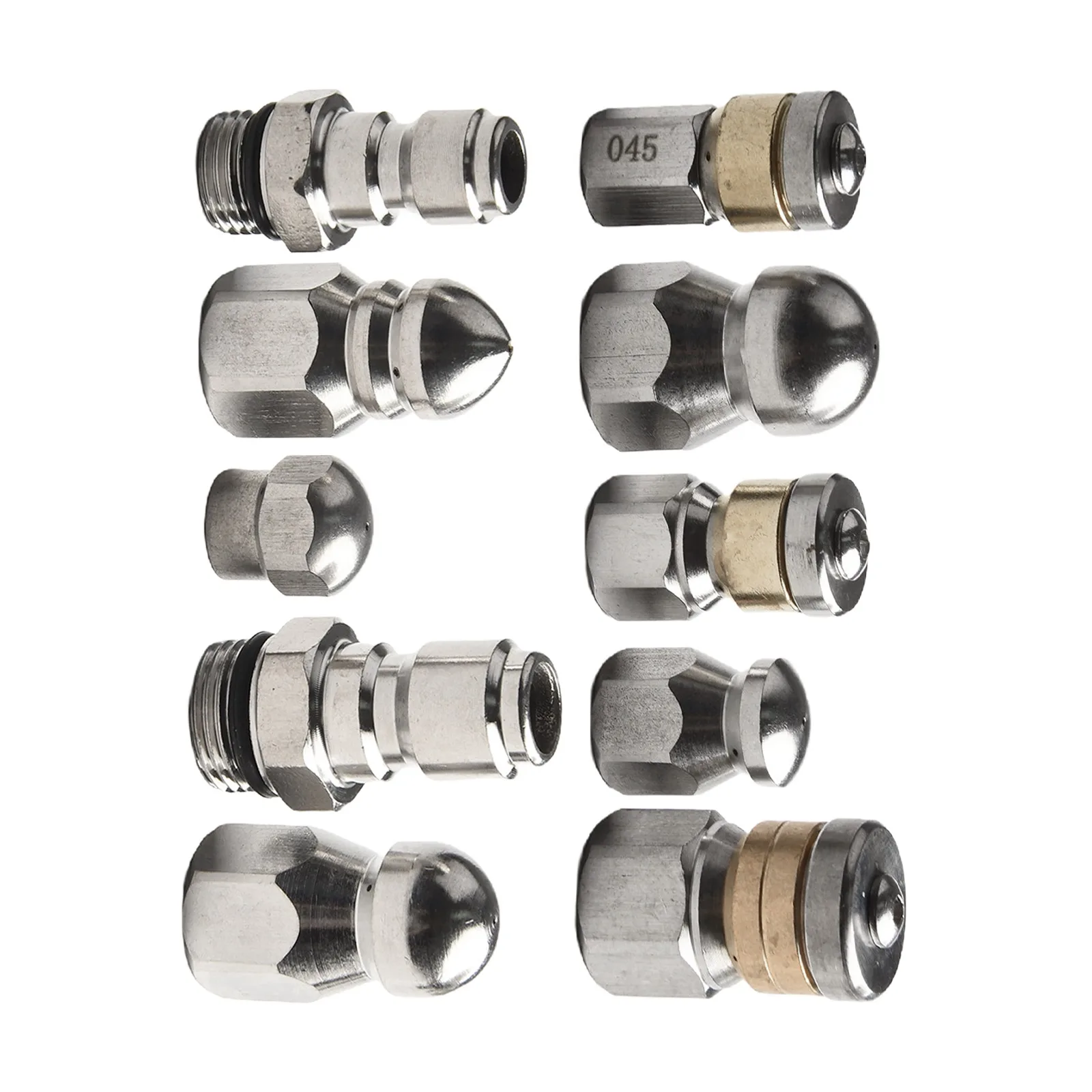 High Quality Jetter Heads Cleaning Nozzle Tips Convenient Connection For Jetter Garden Power Equipment Rotating Button