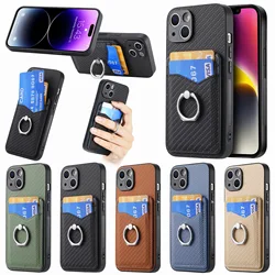 Cards Holder Case For Samsung Galaxy Jump 3 2 A Quantum 3 4 Buddy 3 2 Wide 5 6 Magnetic Finger Ring Holder Card Slot Phone Cover