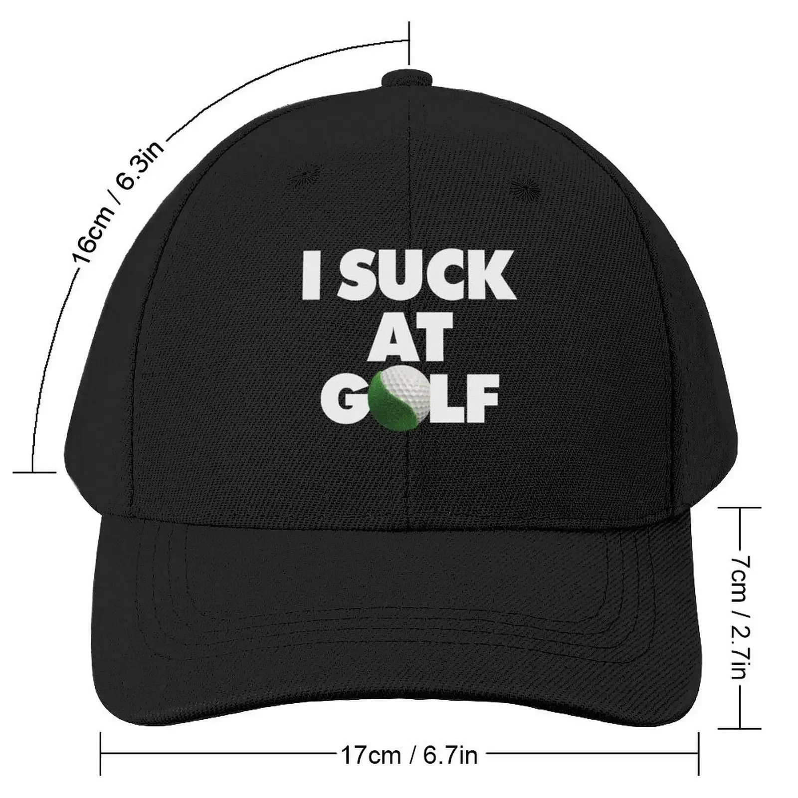 I suck at golf Funny Golfer saying Quote Baseball Cap Golf Wear Big Size Hat Cosplay Golf Hat Women Hats Men's