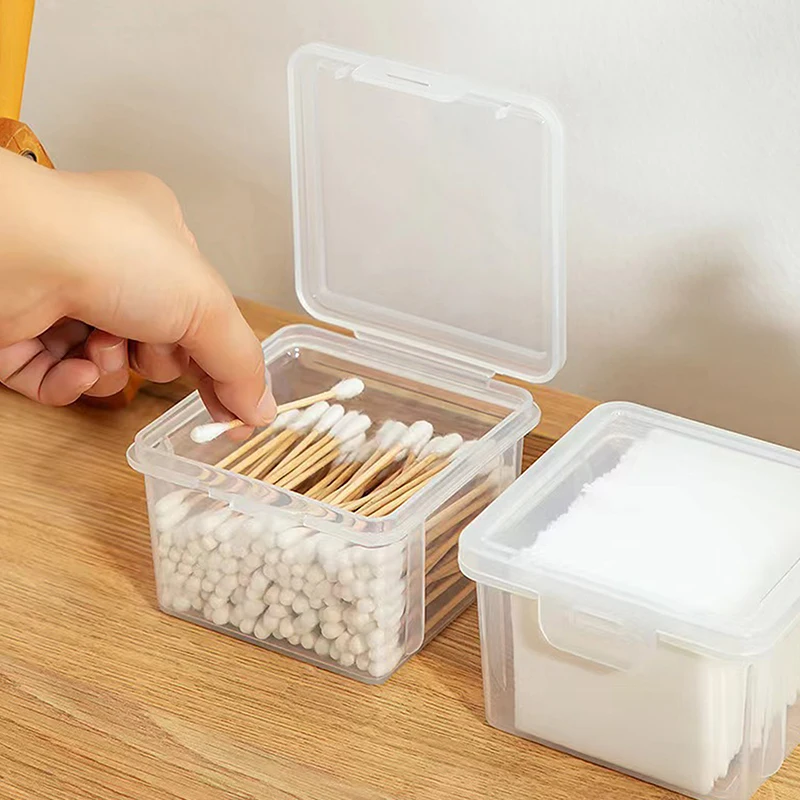 

Пыленепроницаемый ящик для хранения ватных тампонов, коробка для косметической губки, прозрачная коробка для косметических подушечек для яиц, органайзер для ванной комнаты, чехол