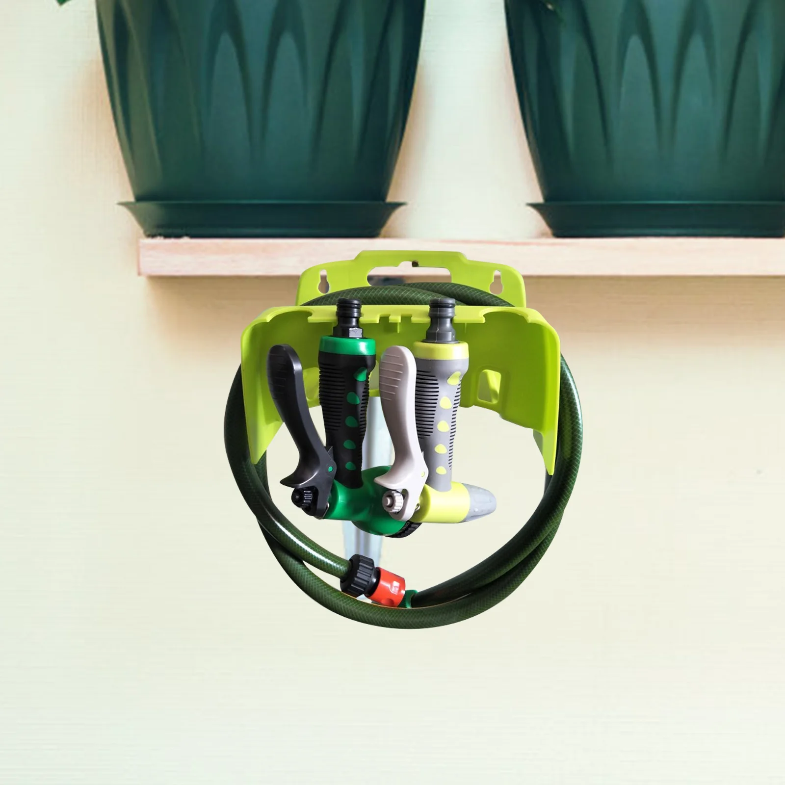 2pcs Hose Hanger Wall Hanging Water Pipe Organizer Heavy Duty Plastic Garden Hose Rack For Outdoor Indoor Storage Shed Garage - view 5