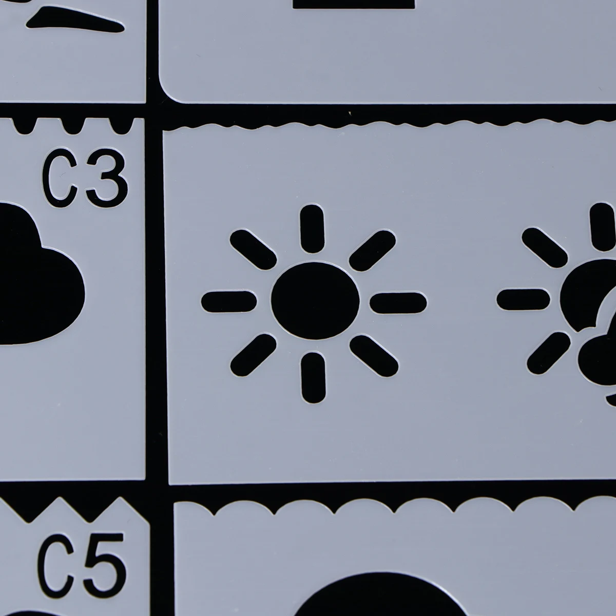 

32Pcs Digital Alphabet Weather Drawing Templates Plastic Painting Stencils DIY Hollow Educational Kids Craft Drawing Template