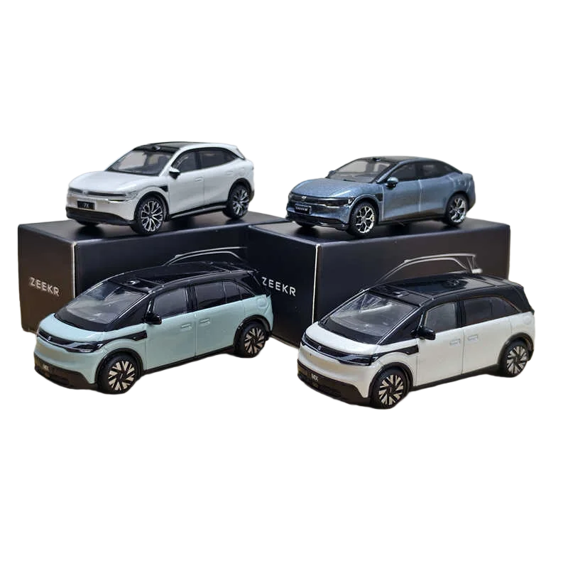 Diecast 1/64 Scale ZEEKR 001 Car Model ZEEKR MIX Alloy Car Model GEELY GALAXY Play Vehicles Toys for Boys Original Box